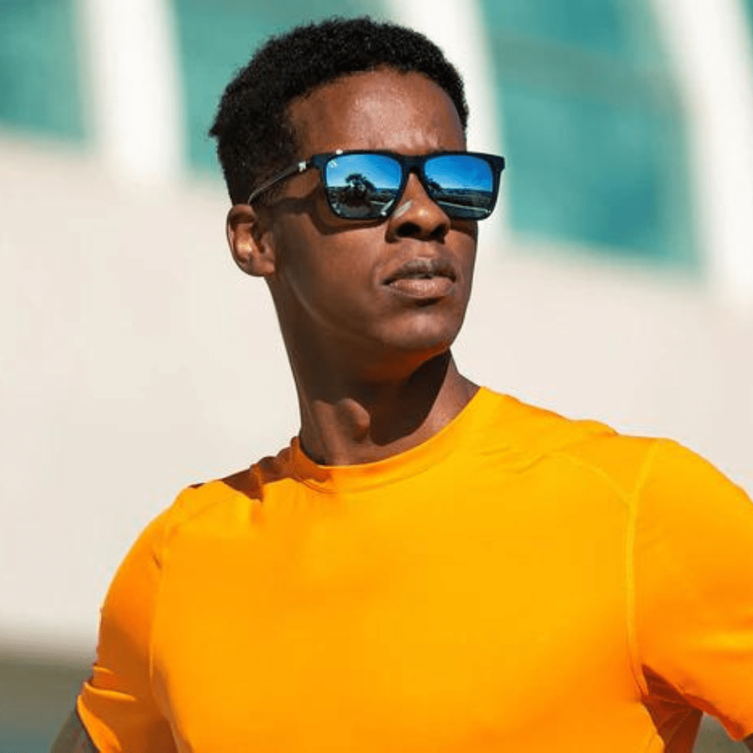 Knockaround Fast Lanes Sport Sunglasses - Jelly Black/Sky Blue - Knockaround