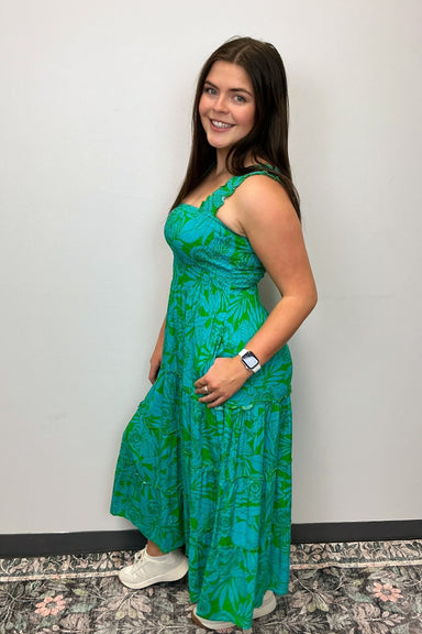 La Mer Luxe Lucy Midi Dress - Kelly Green Mykonos - La Mer Luxe