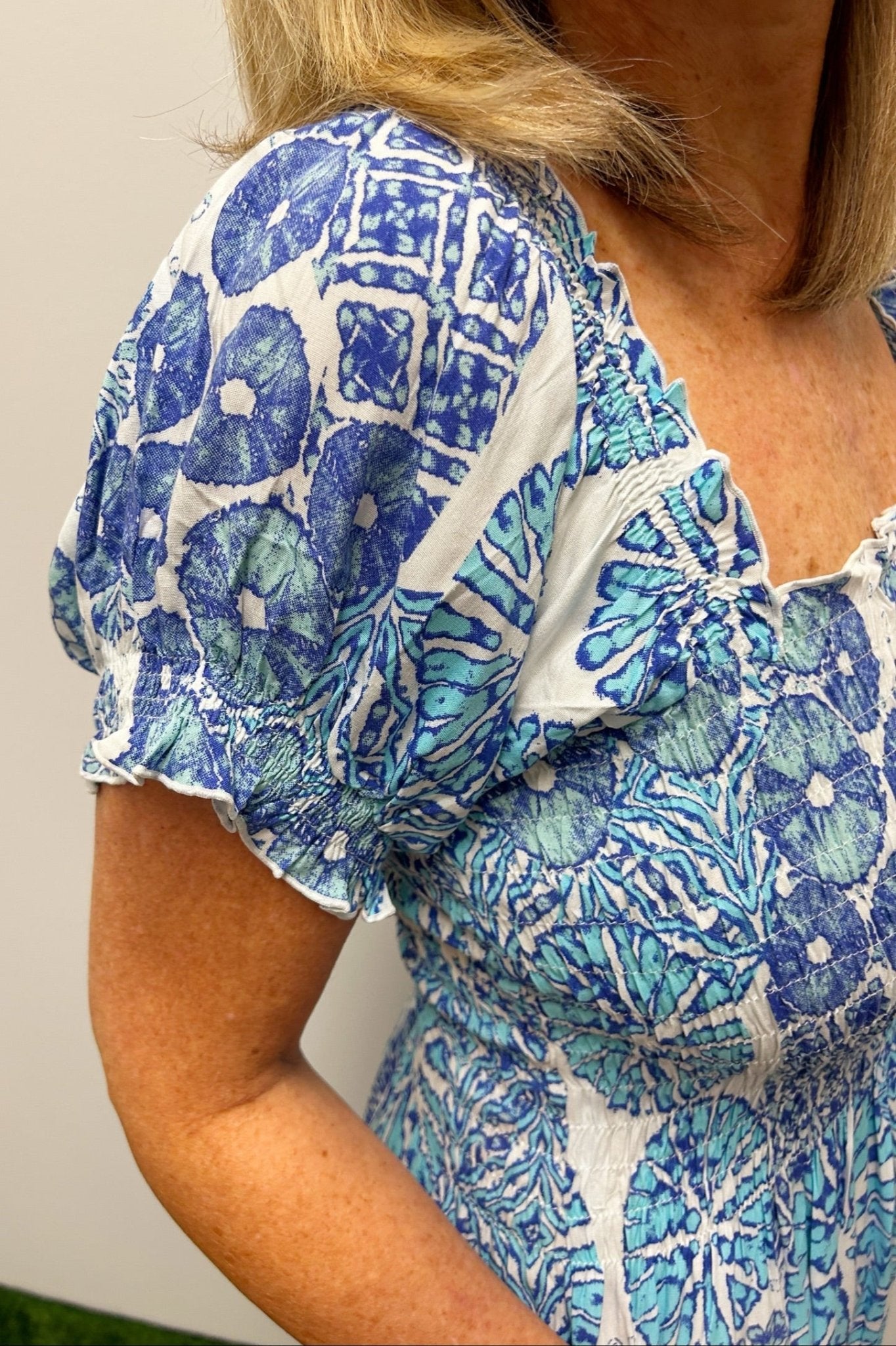 La Mer Luxe Serenity Maxi Dress - Periwinkle Sea Urchin - La Mer Luxe