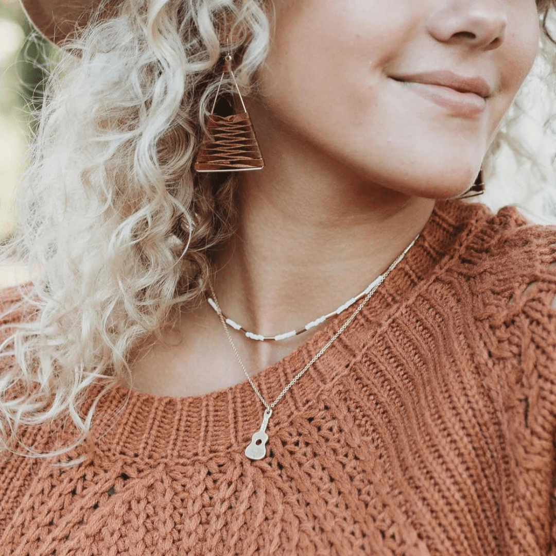 Leslie Curtis Austin Small Guitar Necklace - Leslie Curtis Jewelry Designs