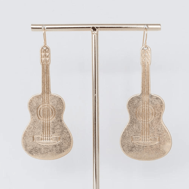 Leslie Curtis Cash Guitar Dangle Earrings - Gold - Leslie Curtis Jewelry Designs