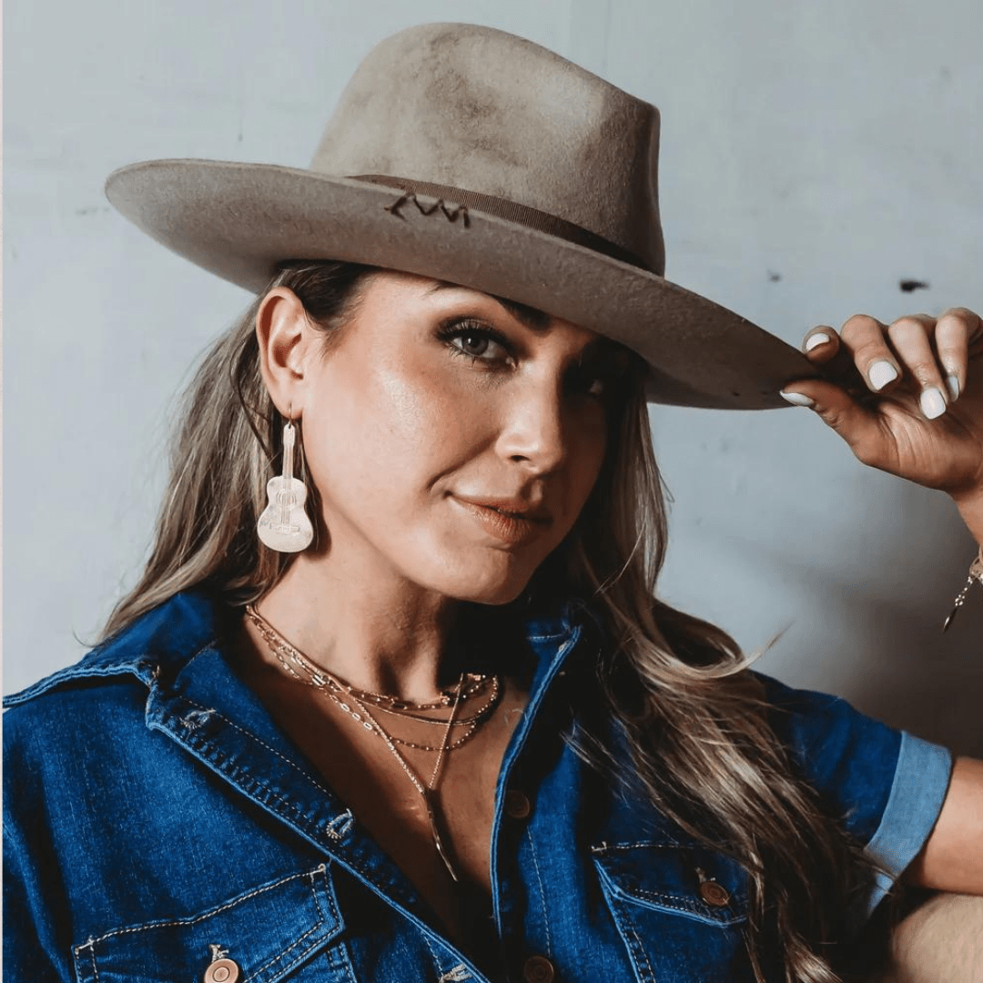 Leslie Curtis Cash Guitar Dangle Earrings - Gold - Leslie Curtis Jewelry Designs