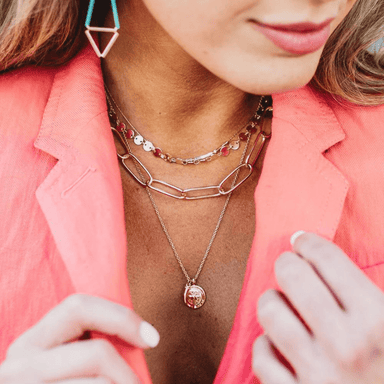 Leslie Curtis Sims Horn Charm with Cross Necklace - Leslie Curtis Jewelry Designs