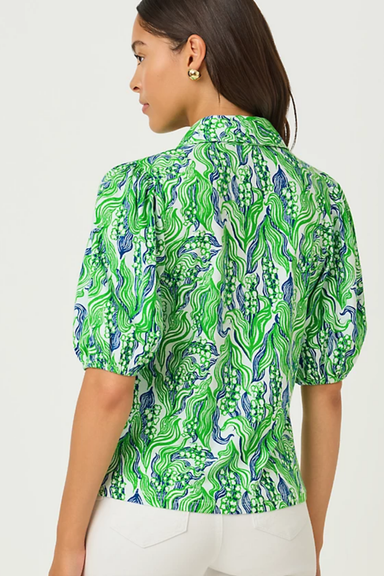 Lilly Pulitzer Bingley Knit Top - Putting Green Lilly Of The Valley - Lilly Pulitzer