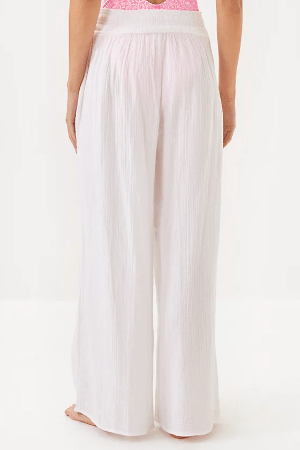 Lilly Pulitzer Enzo Cotton Cover - Up Pant - Resort White - Lilly Pulitzer