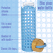 Lilly Pulitzer Glass Water Bottle - Caning Blue - Lifeguard Press
