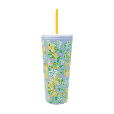 Lilly Pulitzer Tumbler with Straw - Make Lemonade - Lifeguard Press