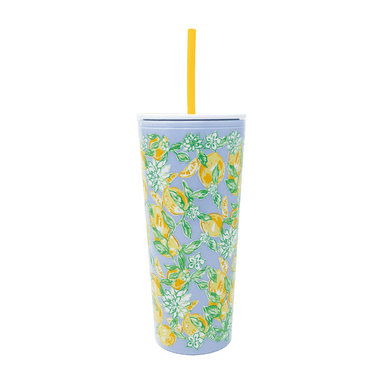 Lilly Pulitzer Tumbler with Straw - Make Lemonade - Lifeguard Press
