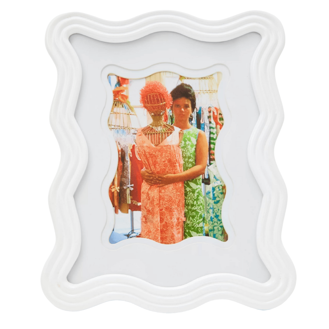 Lilly Pulitzer Wavy Picture Frame - Resort White - Lifeguard Press