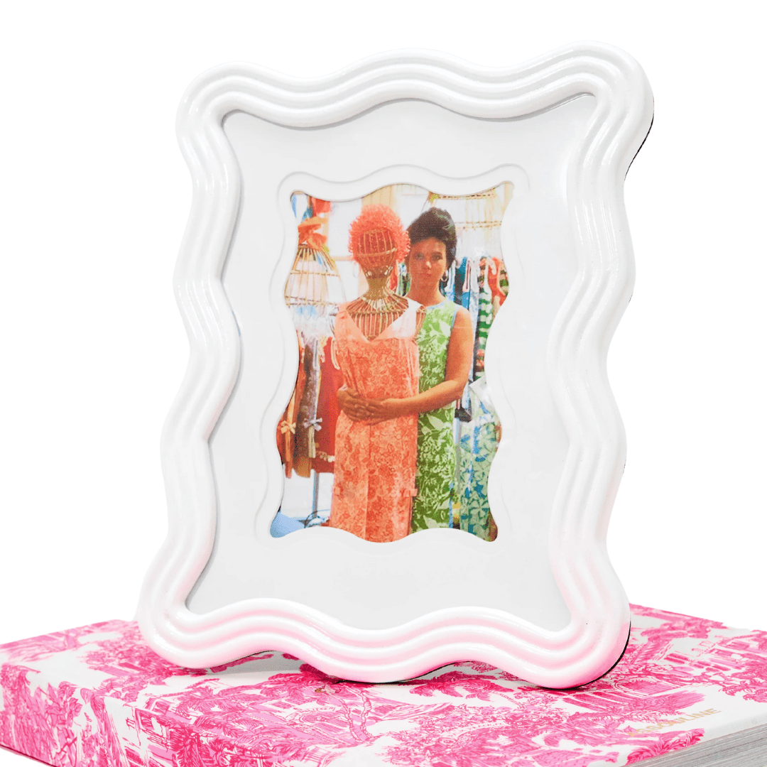 Lilly Pulitzer Wavy Picture Frame - Resort White - Lifeguard Press