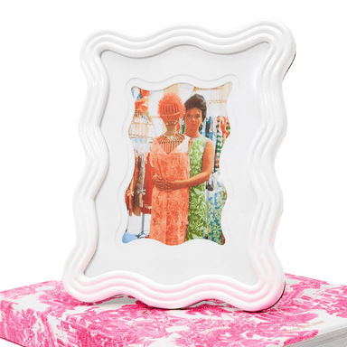 Lilly Pulitzer Wavy Picture Frame - Resort White - Lifeguard Press