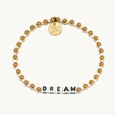 Little Words Project Magnolia Waterpoof Gold Bead Bracelet - Dream - Little Words Project