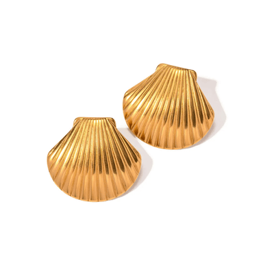 Liv Bella Vita Delphine Shell Studs - Liv Bella Vita