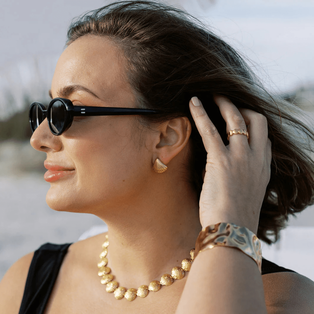 Liv Bella Vita Folly Shell Studs - Liv Bella Vita