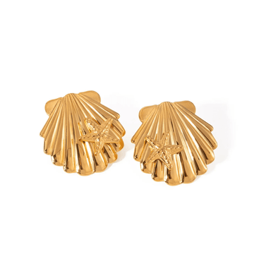 Liv Bella Vita Greta Shell with Starfish Studs - Liv Bella Vita