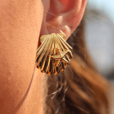 Liv Bella Vita Greta Shell with Starfish Studs - Liv Bella Vita