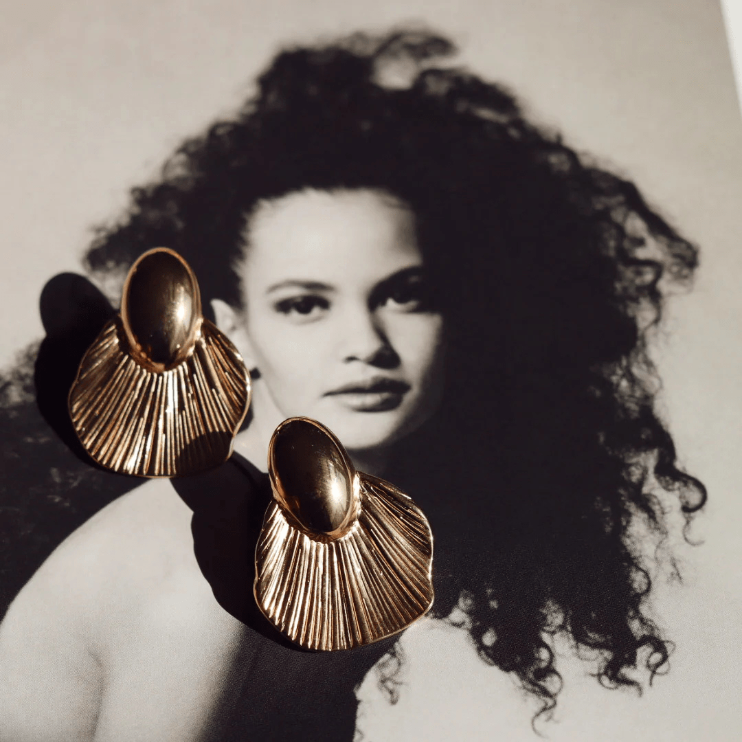 Liv Bella Vita Jasper Textured Leaf Earrings - Liv Bella Vita