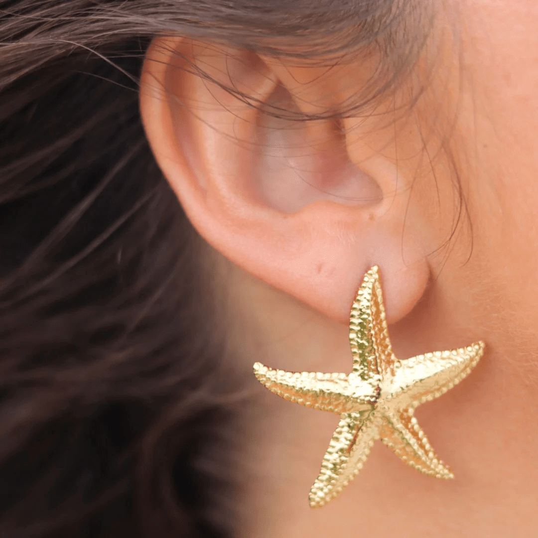 Liv Bella Vita Lucia Starfish Textured Stud - Liv Bella Vita