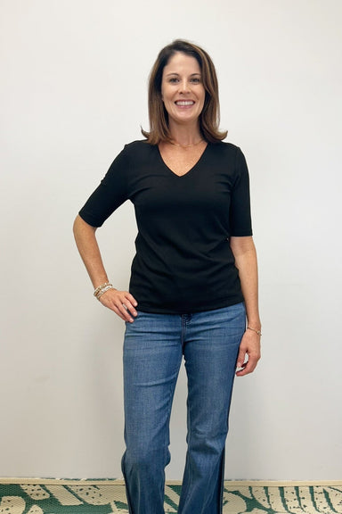 Liverpool Double Layer V - Neck Top - Black - Liverpool