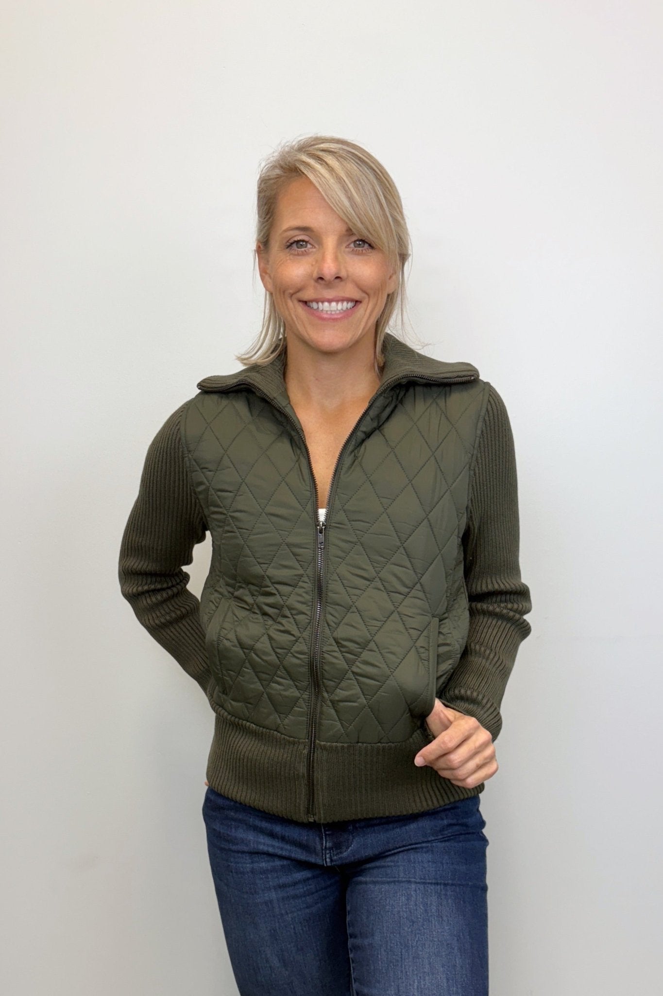 Liverpool Long Sleeve Woven Zipper Jacket - Forest Green - Liverpool