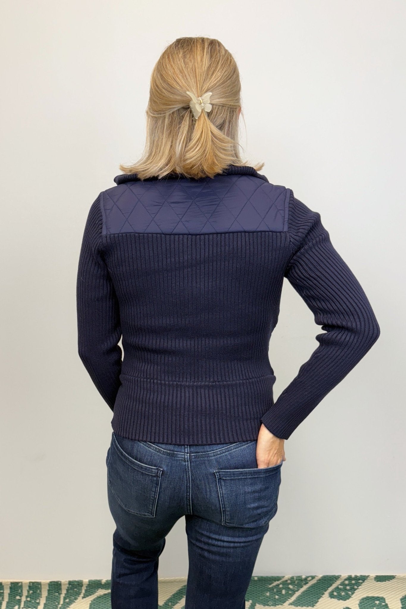 Liverpool Long Sleeve Woven Zipper Jacket - Sleek Navy - Liverpool