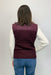 Liverpool Sleeveless Quilted Full Zip Sweater Vest - Wine Berry - Liverpool