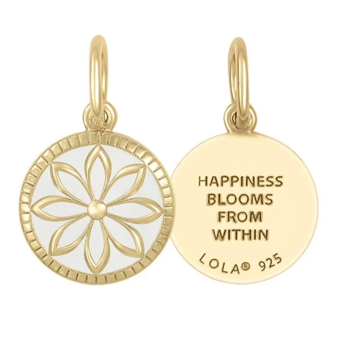Lola Daisy Pendant - Gold/White - Small - Lola