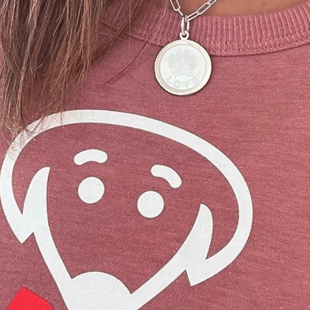 Lola Paw Print Pendant - Alpine White - Lola