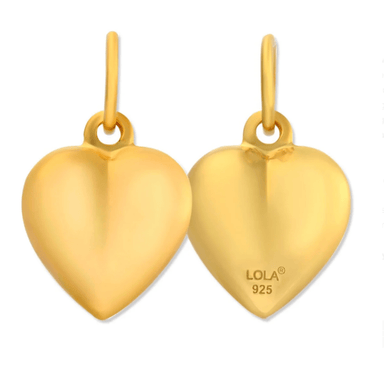 Lola Puffy Heart Pendant - Gold - Lola