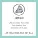 Lola Sailboat Pendant - Light Blue Mini - Lola