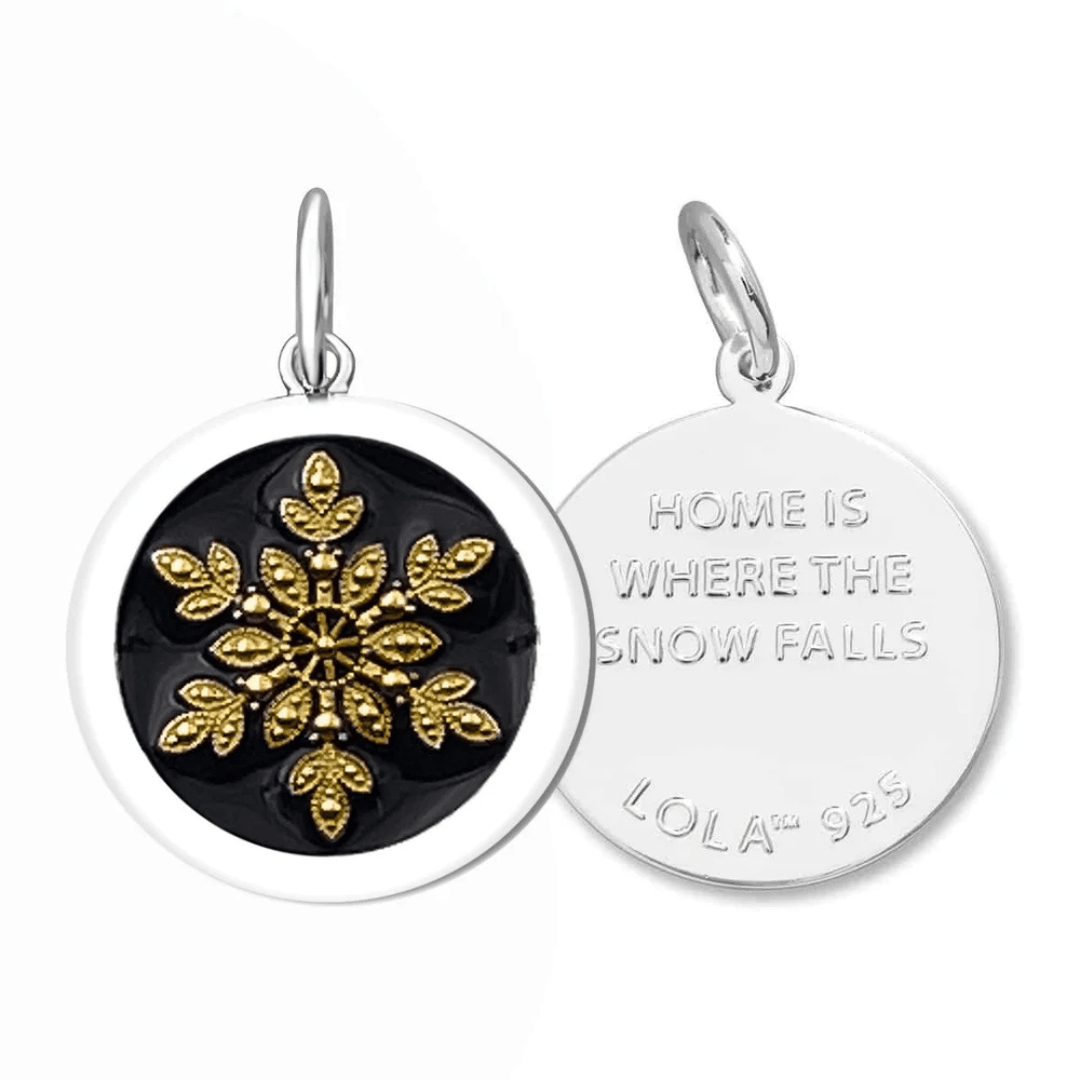 Lola Snowflake Pendant - Gold/Alpine White - Lola