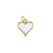 Lotus White Heart Charm - Lotus