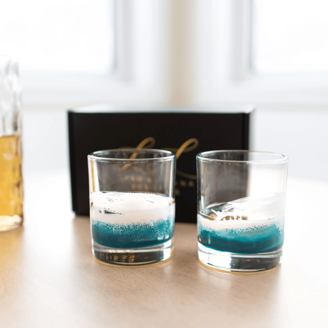 Lynn and Liana Resin Coated Old Fashioned Whiskey Glasses - Lynn & Liana