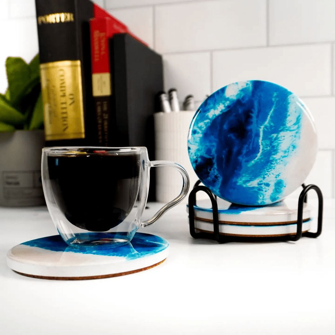Lynn & Liana Ceramic Resin Coasters - Lynn & Liana