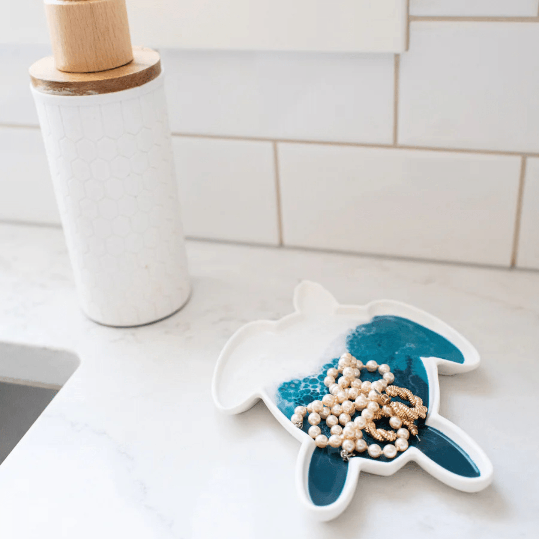 Lynn & Liana Turtle Shaped Ceramic Tray - Ocean Vibes - Lynn & Liana
