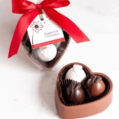 Maggie Lyon Milk Chocolate Heart w/Truffles - Maggie Lyon Chocolatiers