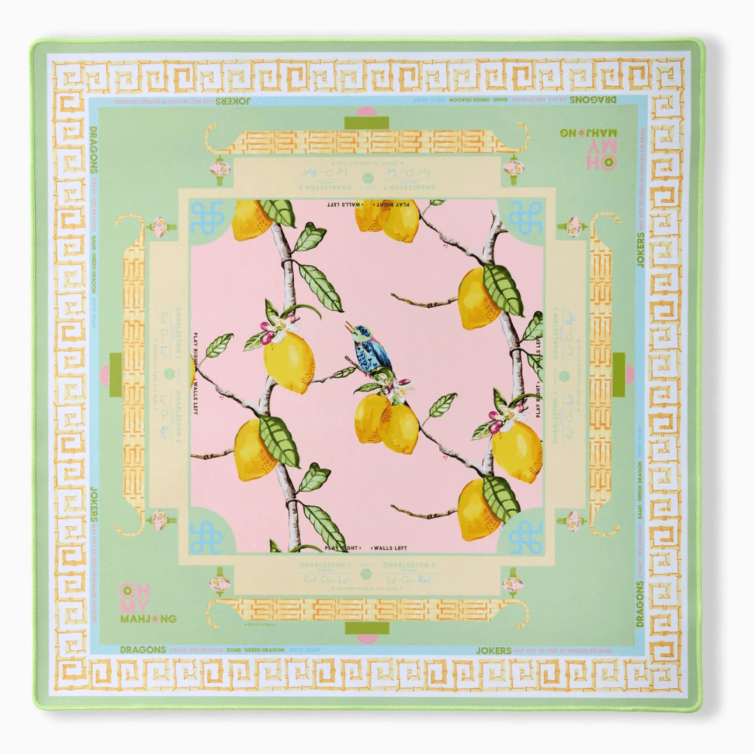 Mahjong Mat - Citrus Songbird - Oh My Mahjong