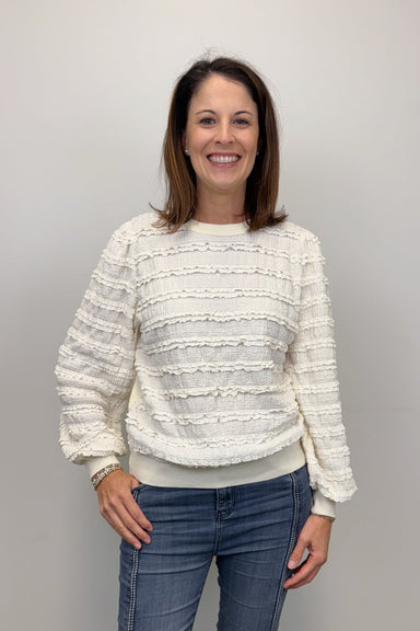 Molly Bracken Solid Knit Sweater - Off White - Molly Bracken