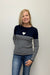 Molly Bracken Stripe Heart Sweater - Navy/Off White - Molly Bracken