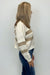 Molly Bracken Striped Knitted Sweater - Off White/Beige - Molly Bracken