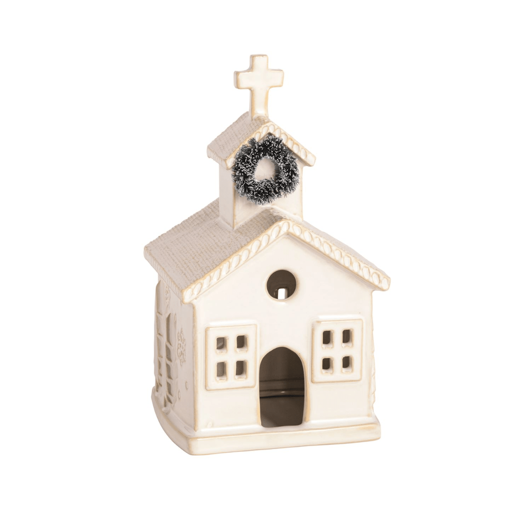 Mud Pie Ceramic Church Sitter - Mud Pie