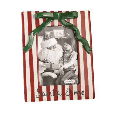 Mud Pie Ceramic Xmas Bow Frame - Mud Pie