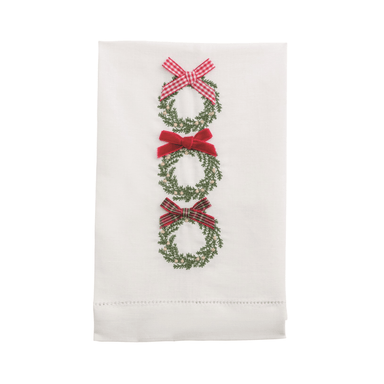 Mud Pie Christmas Embroidered Towels - Mud Pie