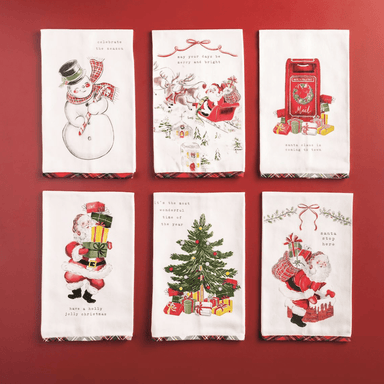 Mud Pie Classic Xmas Printed Towel - Mud Pie