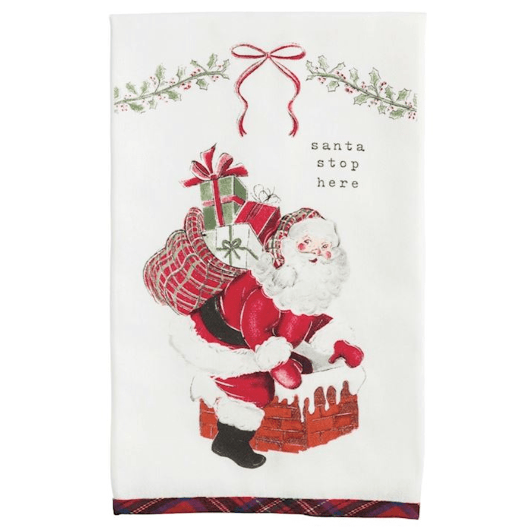 Mud Pie Classic Xmas Printed Towel - Mud Pie