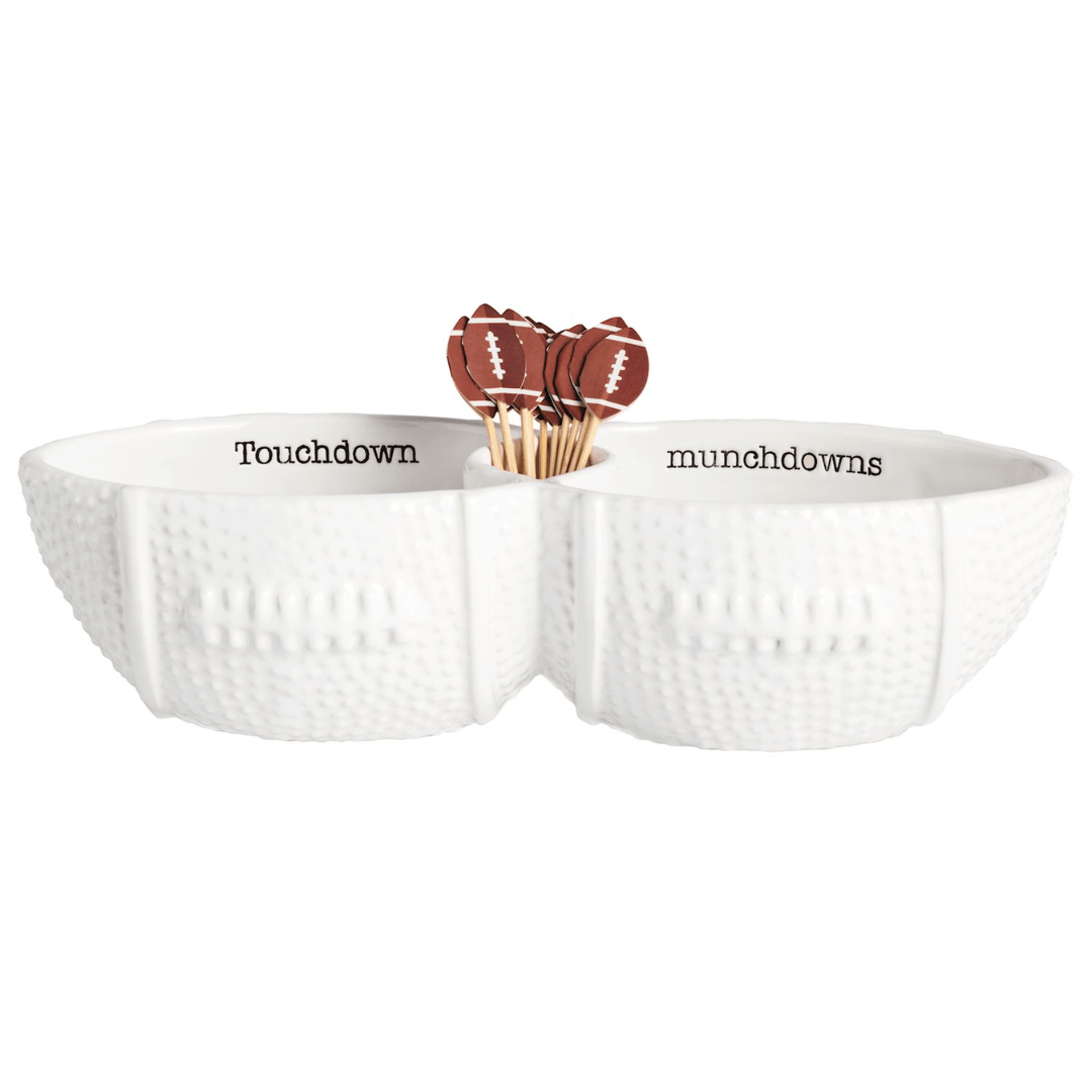 Mud Pie Football Toothpick Server Set - Mud Pie