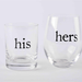 Mud Pie His & Hers Glass Set - Mud Pie