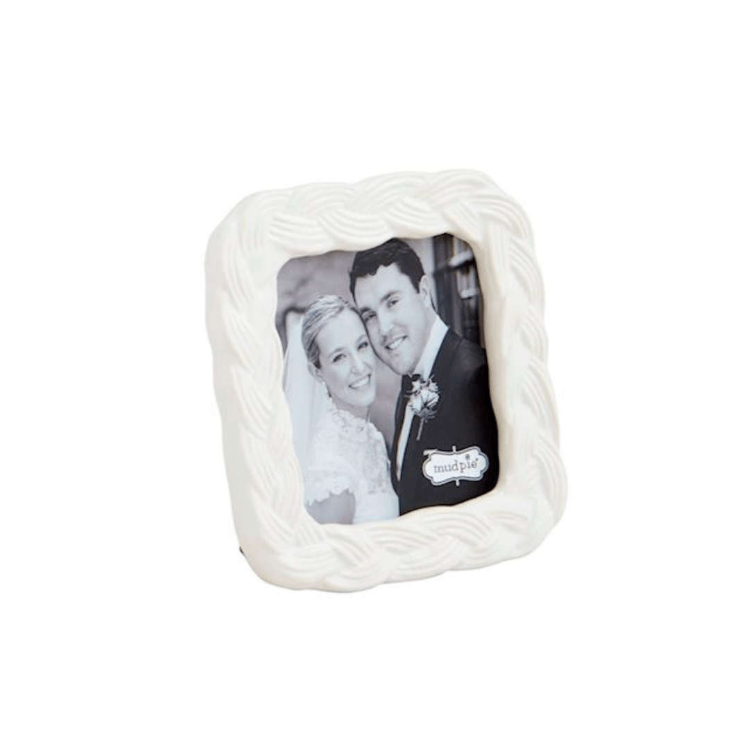 Mud Pie Mini Braided Stoneware Frame - Mud Pie