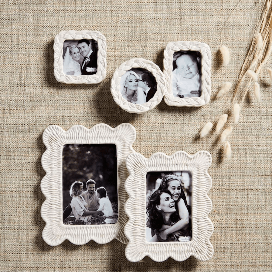 Mud Pie Mini Braided Stoneware Frame - Mud Pie