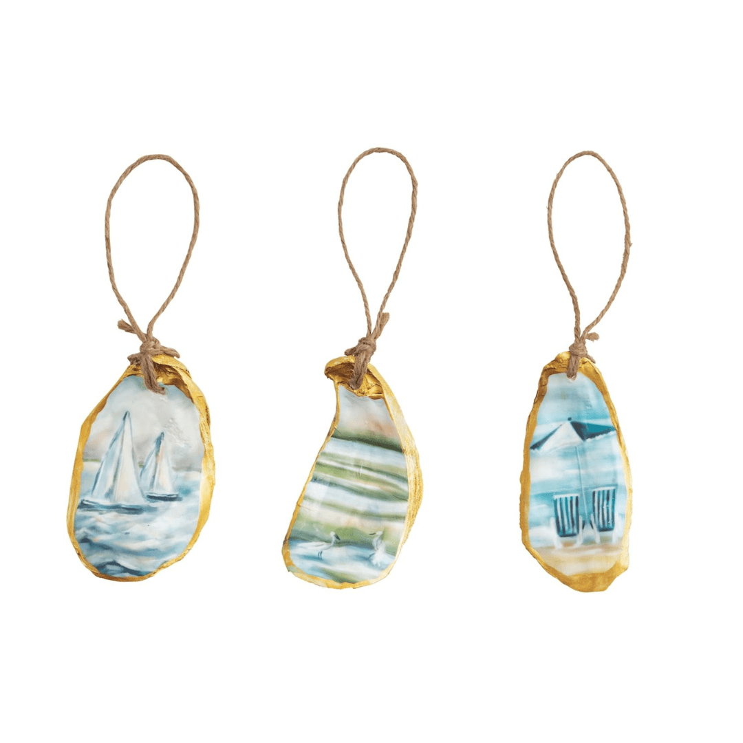 Mud Pie Oyster Beach Scene Ornament - Mud Pie